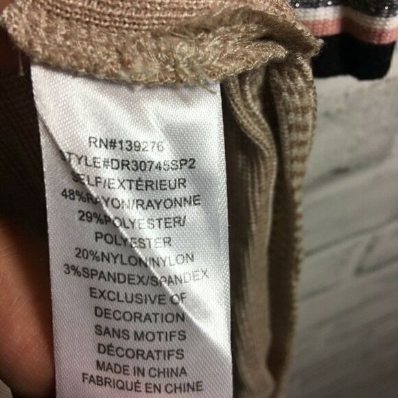 DR2 Women's Sweater Beige Multicolor Size S Cardigan Duster Knit Striped NWT - Picture 6 of 6